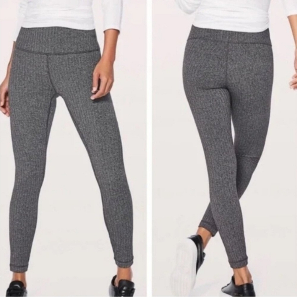 Athleta Leggings Gray Fishbone/Harringbone Pattern S Athleisure